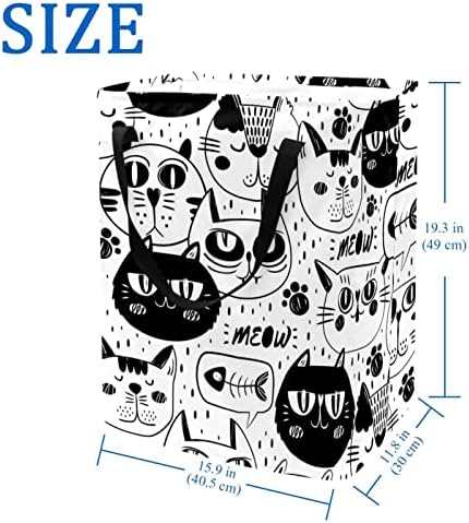Kapotofu Veš Korpu sa Podnijeti, Mačka Lica Obrazac Kolapsoidni Veliki Pamuka Skladište Korpu za Odjeću