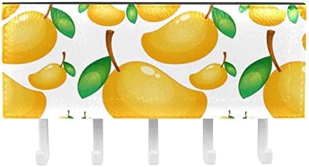Slatko Svježe Mango Tropsko Voće Ključ i Mail Držač za Zidove - Ključ Vješalicu sa Mail Organizator i 5