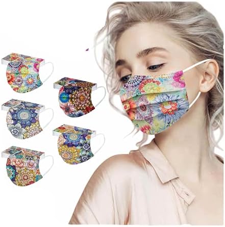 VAIFTILNO 50PCS Face_Masks sa Dizajni, Odrasle Leptir Odštampao Novelty Grafički za Jednokratnu upotrebu