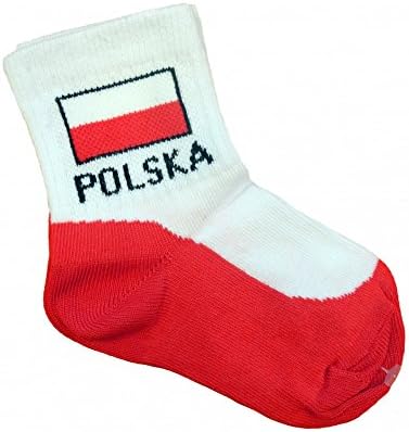 Polska Bijele & Crveni Poljskoj Zastavu Dijete/Dijete Čarape
