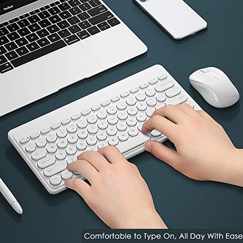 Mode Bežični Tastaturi i Miša Kombinacija, USB Bezicni Sladak Rundu Ključ Pametan Moć-Spašavam Ultra-Tanki