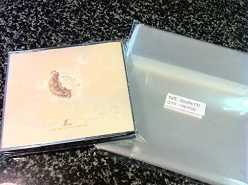 100 Pc-Duplo CD Dragulj Slučaj Resealable Čelo/Celofan Torbe (do UNIQUEPACKING)
